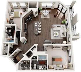 2  Bed  2  Bath | 1,180 Sq. Ft. at 17 Broad in Chattanooga, 37408