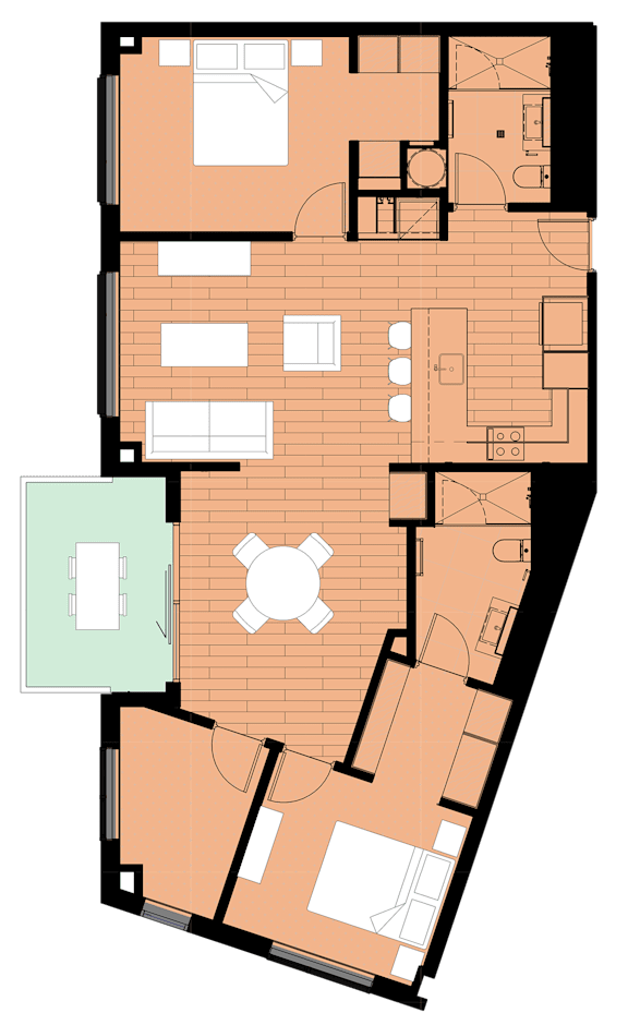 floor plan of the first floor of a house