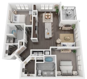 B2 Floor Plan at North Creek, Texas, 78634