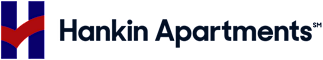 The image is a logo of Hankin Apartments.