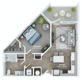 1 bedroom 1 bathroom at The Haven at Lake Britt Apartments, Florida