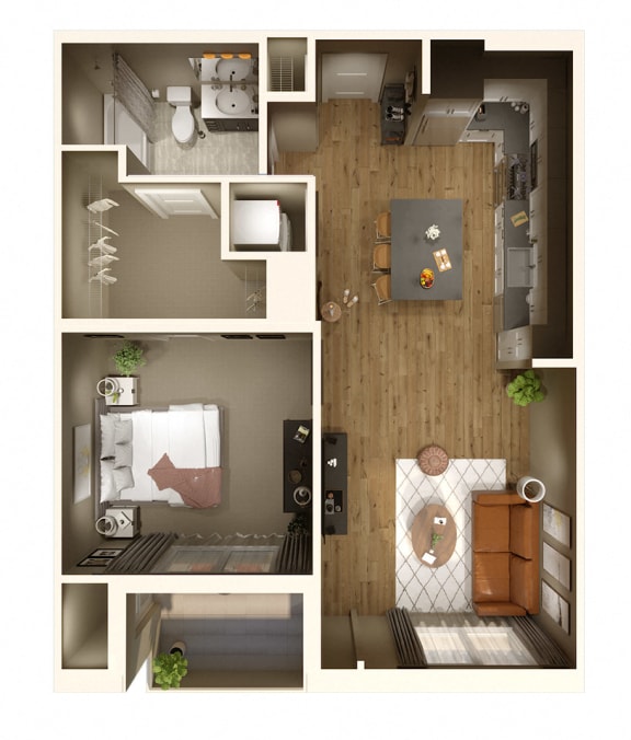 Floor Plan  Ivy floor plan of Keva Flats luxury apartments in Exton, PA