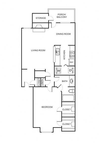 Architect's rendering of the A2 Floor Plan