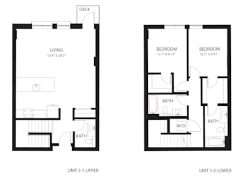 Vela Apartments TH3 Floor Plan