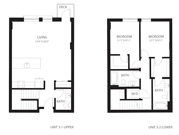 Vela Apartments TH3 Floor Plan