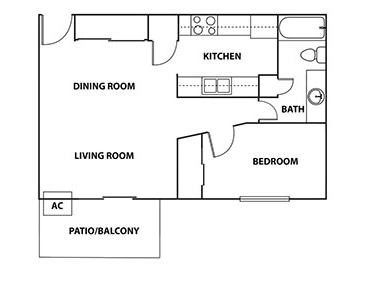 A2 Floor Plan at Autumn Park, Sioux Falls, SD