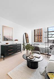 Modern Living Room at One West,New York, NY