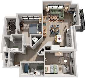 2 Bed 2 Bath Floor Plan | 1,127  Sq. Ft. at Tapestry West, Virginia, 23230