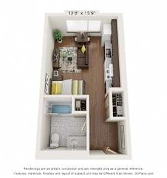  Floor Plan Studio 50 Percent AMI