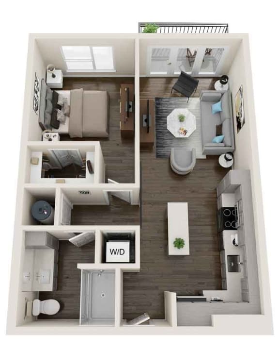 Axio at Carillon - A3 - 1 Bedroom 1 Bath