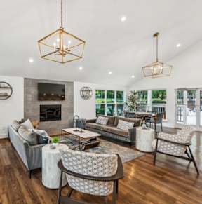 Clubroom With Fireplace at Chapel View, North Carolina