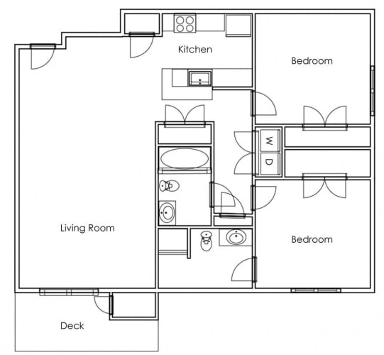 Floor Plan  2 Bedroom 2 Bathroom