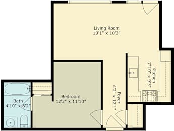 A floor plan for a home at 838 Roble Avenue, Unit 4, Menlo Park, Ca 94025 is shown.