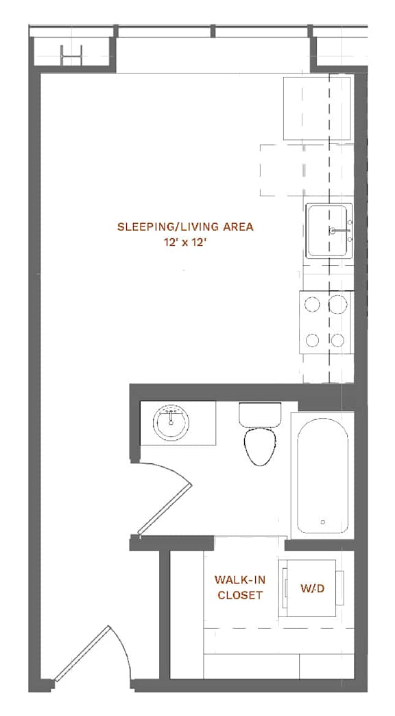 Frederick Floor Plan at Stella St. Paul Apartments, St. Paul, MN, 55102