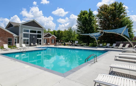 the swimming pool at our apartments at The Bluffs at Cherry Hills, Omaha, 68122