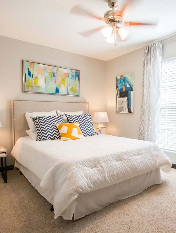 an empty living room with wood floors and white walls at The Ridge at Chenal Valley, Little Rock, Arkansas