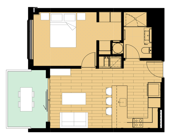 a plan of the first floor of the house