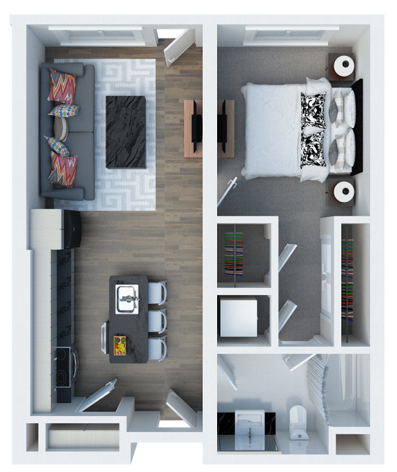 A1.1 A1 Floor Plan Coliseum Connection Apartments in Oakland, CA