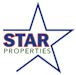A blue star with the words "STAR PROPERTIES" written in red and blue.