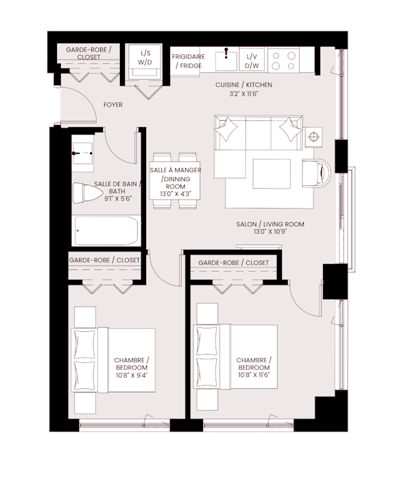the floor plan of the residence