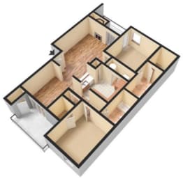 Floor Plan  2-Bedroom floor plan
