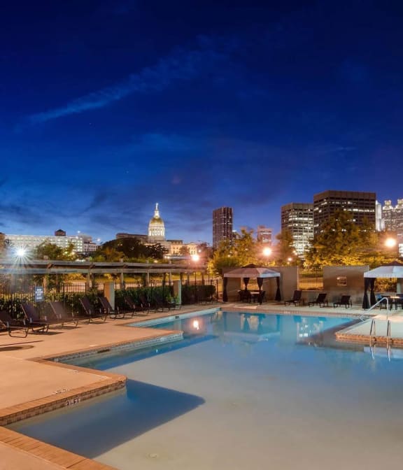 Beautiful pool for residents at Capitol Gateway in Atlanta, Georgia