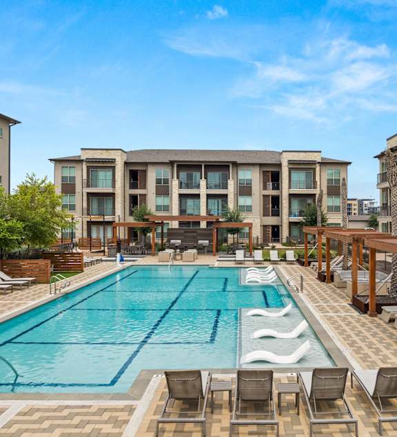 Pool With Sundecks at The Haywood Apartments, Austin, TX