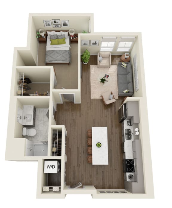 Floor Plan  Burley Floor Plan at Dillard Apartments, Fargo, North Dakota 58102