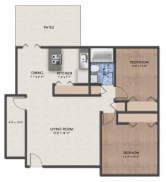 The Hideaway Apartments Floor Plan