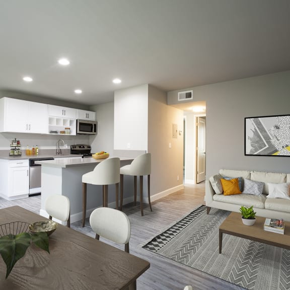 Dining and living Room at Zona Verde Apartments