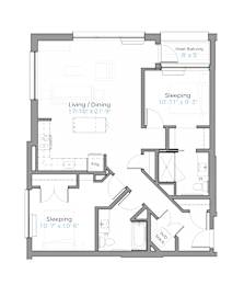  Floor Plan Two Bedroom C2