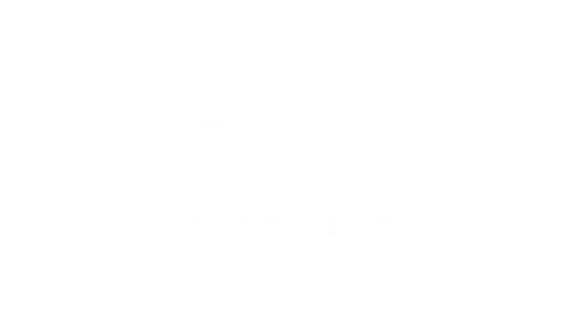 A black and white image of a logo for Robert Will Apartments.