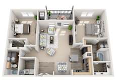 B6_Majestic Floor Plan at Artisan Apartments & Shops, Texas