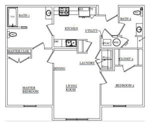  Floor Plan 2 Bedroom
