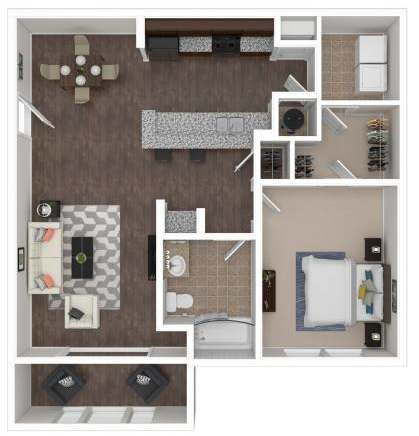 Athens With Sunroom Floor Plan | 953 Sq. Ft. at Century Lakeshore Crossings, Birmingham, AL