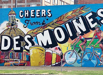 A Mural On a Wall at Capitol Grove Apartments, Des Moines, Iowa