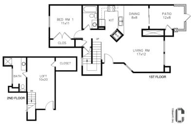 The Campbell B3 Townhome Floor Plan