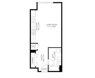 853 N Larrabee - Studio Tier 05 floor plan