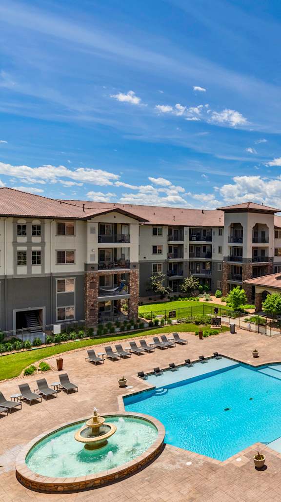 Aerial Pool View at Terracina, Broomfield, 80020