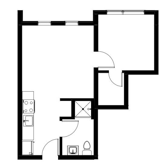 Floor Plan Rogue 1 Bedroom