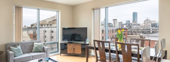 50 WB furnished apartment with view of city