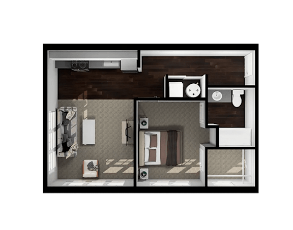 A small image of a house with a brown roof and a white door is displayed.
