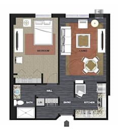 Brilliance Floor Plan at Lux Apartments, Brooklyn Center, MN