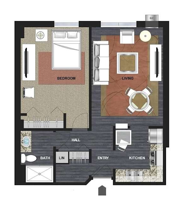 Brilliance Floor Plan at Lux Apartments, Brooklyn Center, MN
