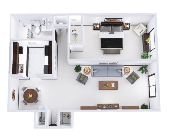 Floor Plans of Alpine Court Apartments in West Allis WI