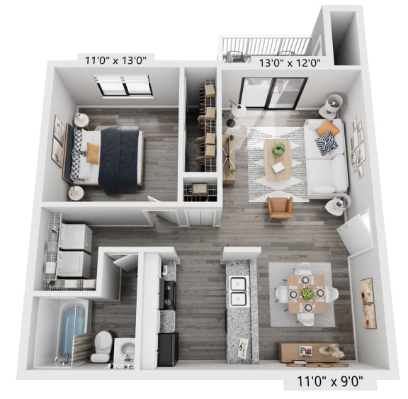 a 1 bedroom floor plan  summit  460 sq ft