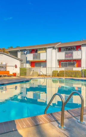the swimming pool at our apartments at Sunnyvale Crossings Apartments, LLC, Sunnyvale, CA 94087