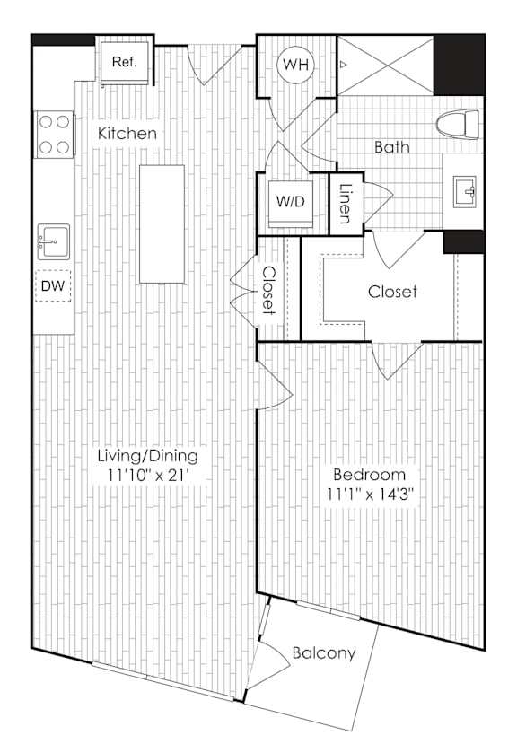 A10a floor plan at Dock 79, Washington, District of Columbia