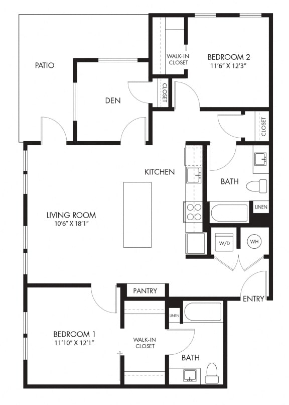 LVB Apartments 2D Floor Plan Unit B3