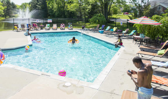 Pool at Arbor Glen Apartments in East Lansing, MI near Michigan State University.